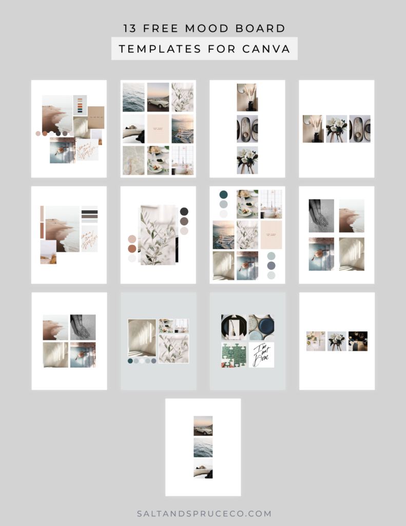 13 Canva Mood Board Templates - Salt + Spruce Creative Co.