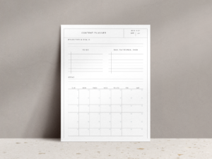 Content Planner Canva Template & Printable